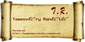 Temesváry Renátó névjegykártya